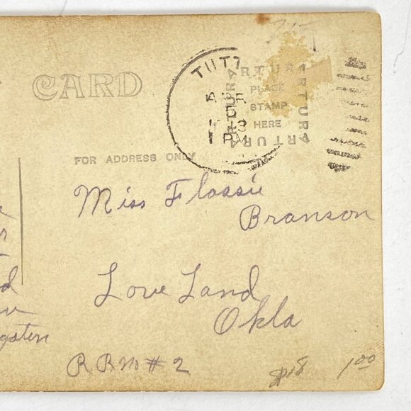 RPPC 1913 Portrait Young Man Light Eyes Suit Tie ARTURA Divided Back Postcard - Picture 5 of 5